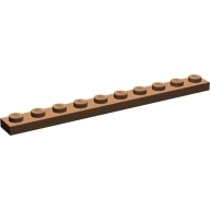 Lego destička 1x10, hnědá (447725, 4169781, 4212303, 4212941)